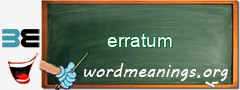 WordMeaning blackboard for erratum